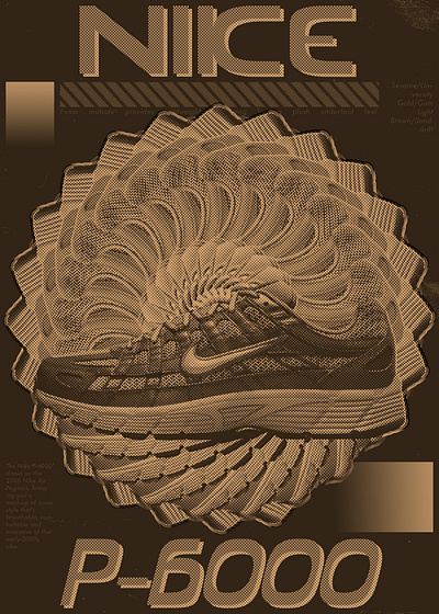Nike p-6000 Poster branding design gradient logo nike poster design