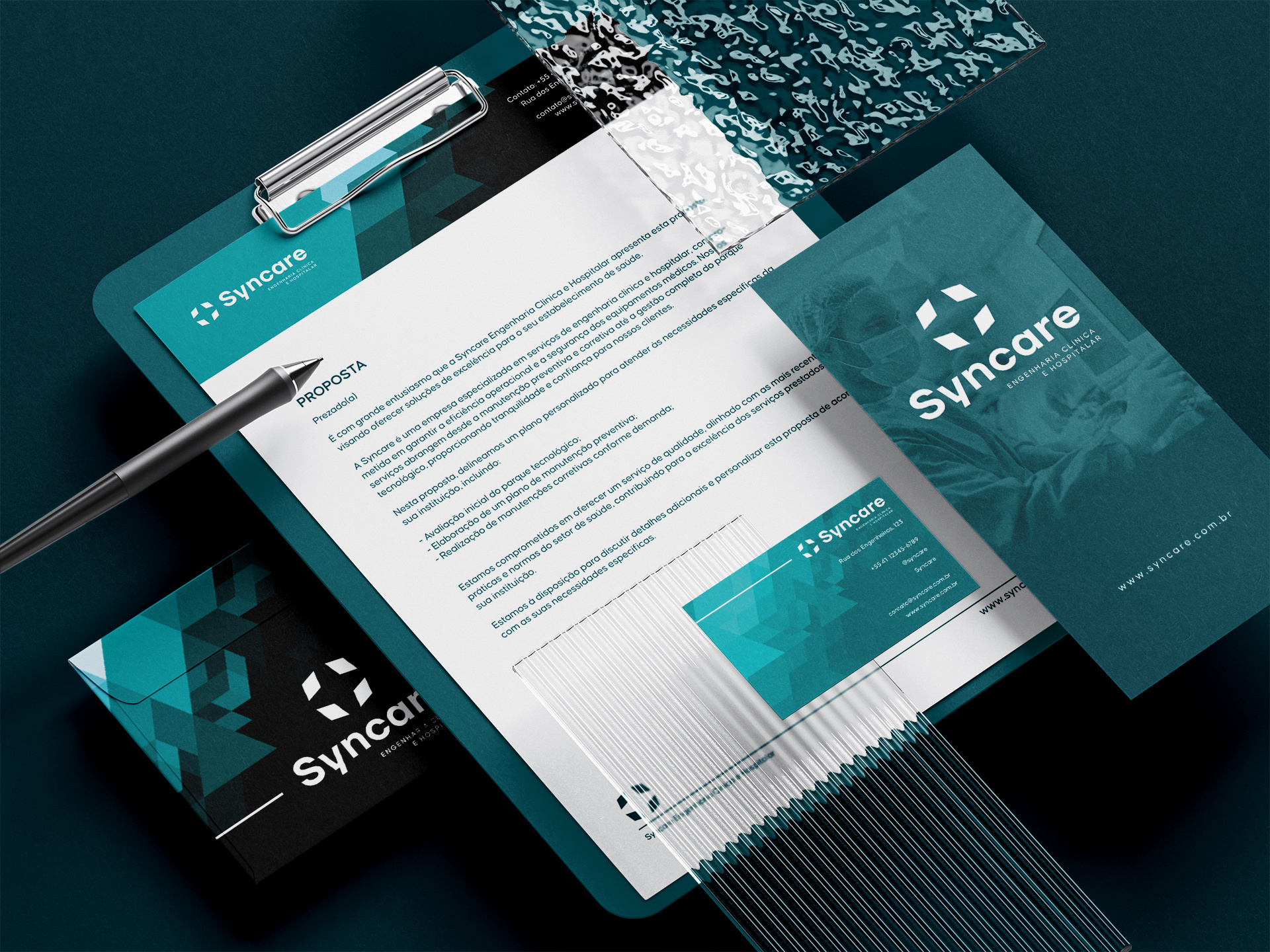Syncare Clinical Engineering brand brand design branding design graphic design health hospital logo logo design logotype medical visual identity