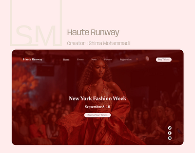 Website Design for a Fashion Show fashion responsive show ui ux web design website