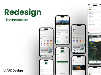 Redesign Tiket Pendakian Mobile App redesign ui ux
