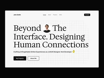 Landing Page : Design Portfolio hero section portfolio portfolio design typography ui ui design uiux portfolio ux ux design web design