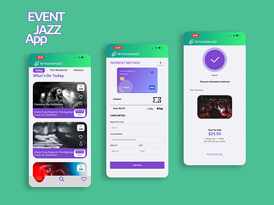 Event Jazz App affinity designer figma ui uxui web