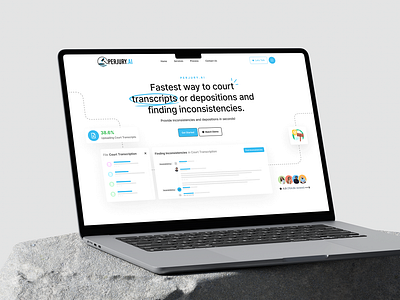 Perjury.ai landing page design ai algorithms engaging graphics homepage landing page legal ai tools legal tech modern layout professional design ui webdesign website