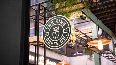 The King - Coffee Co. badge brand identity branding coffee coffee shop logo logo kit minimalist modern retro