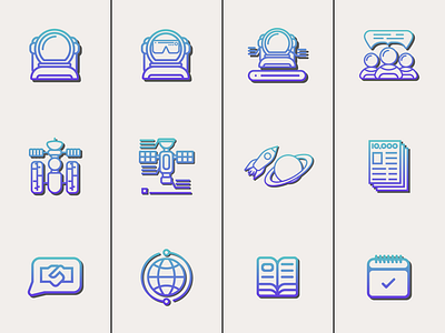 Icon pack for NFT project roadmap. adobe illustrator gradient icons icon icon pack outline icon pack outline icons space icon pack space icons vector vector icons vector illistrations