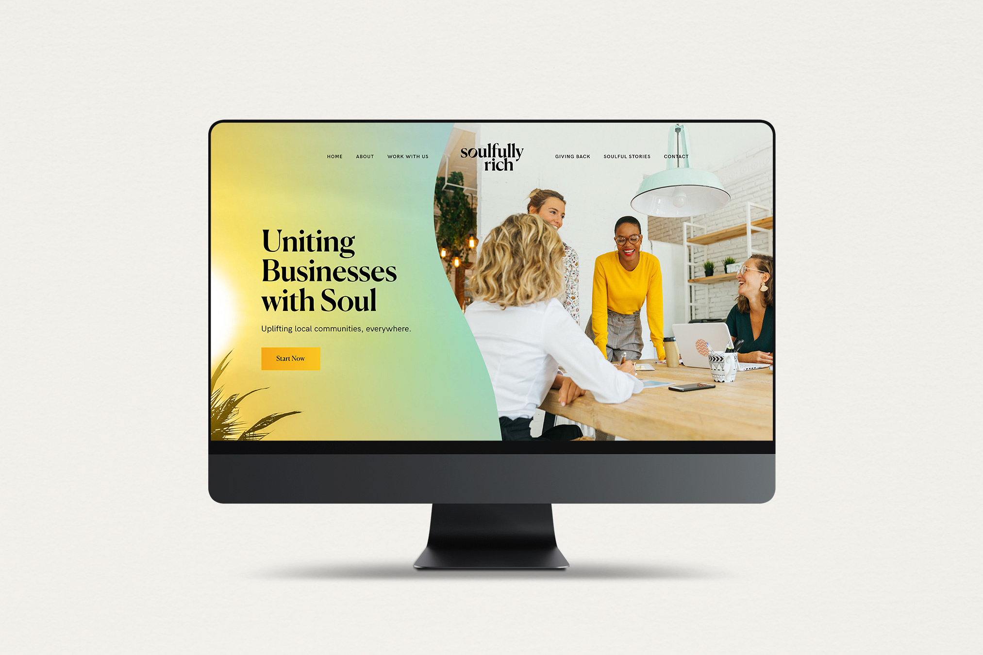 Example of Custom Branded Squarespace Website