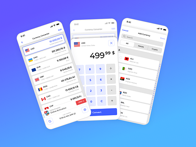 Currency Converter iOS App app converter currency design figma finance ios iphone mobile money ui ux