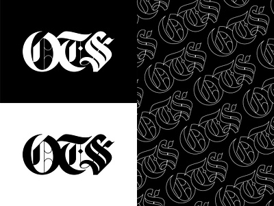 OTS blackletter brand branding custom lettering custom type design hand lettering lettering letters logo logotype pattern type typography