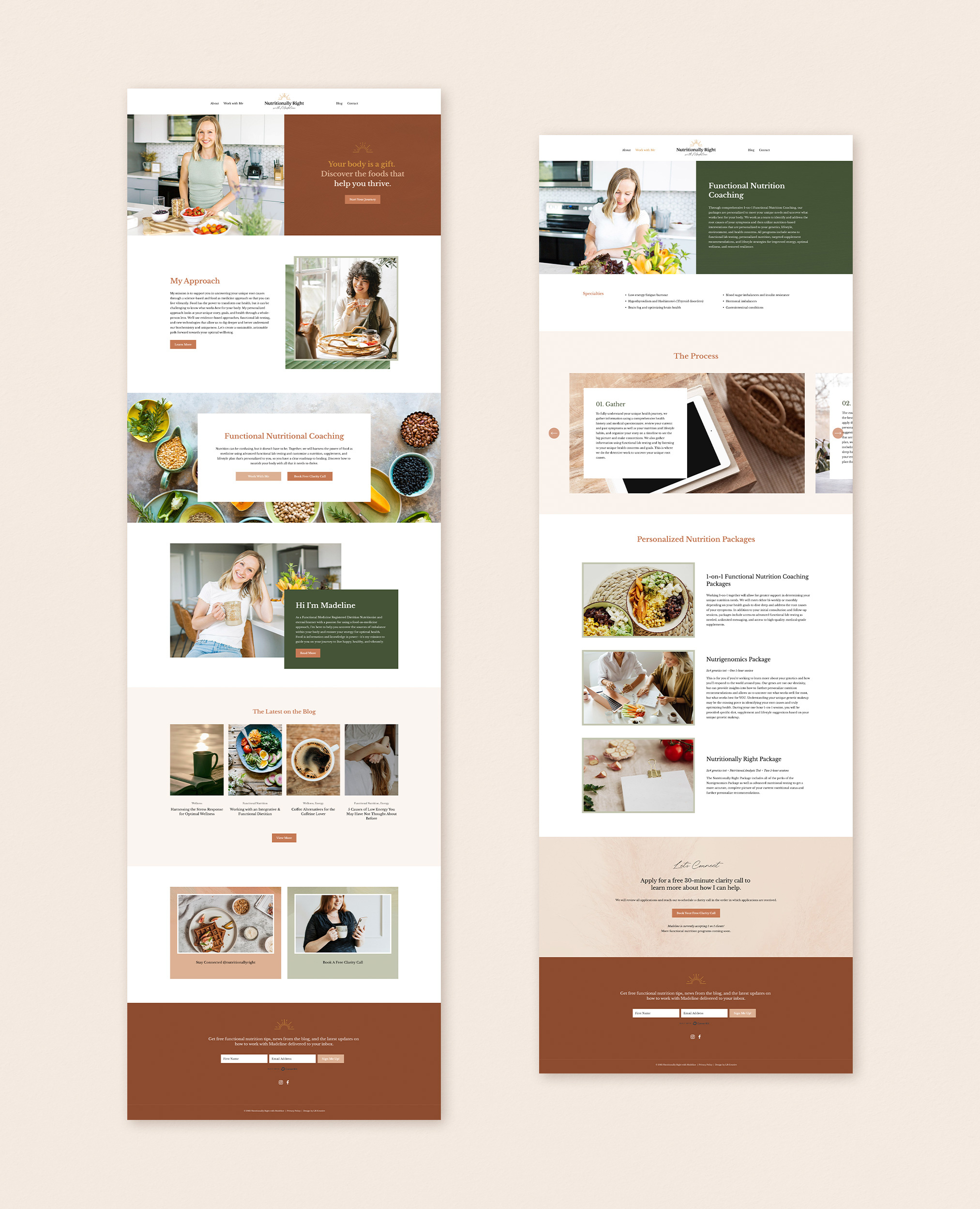 Example of Custom Branded Squarespace Website