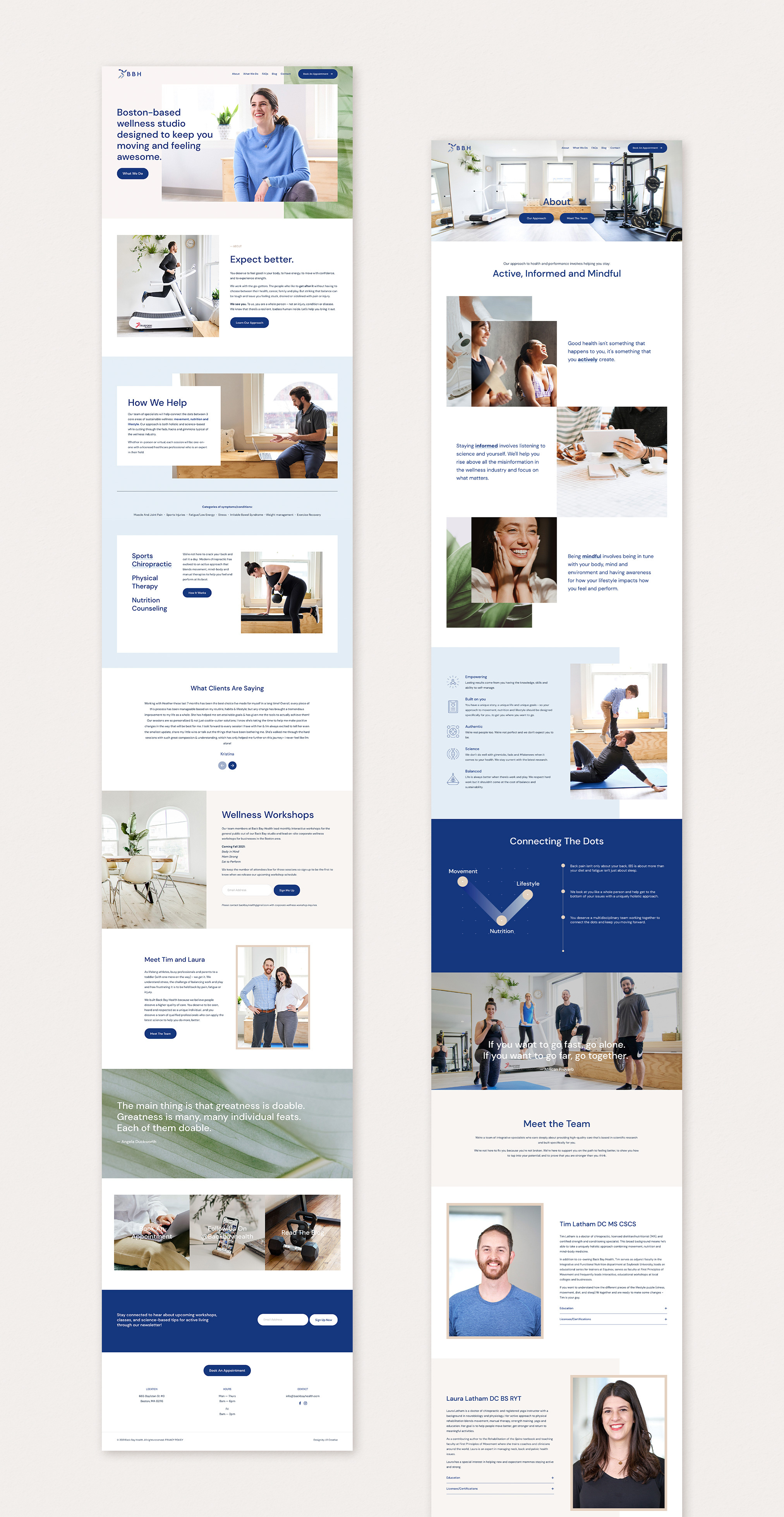 Example of Custom Branded Squarespace Website