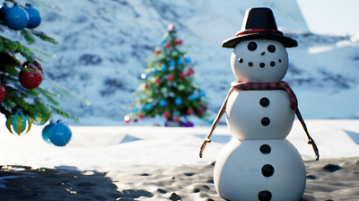 Snowman Christmas Unreal Engine Lumen