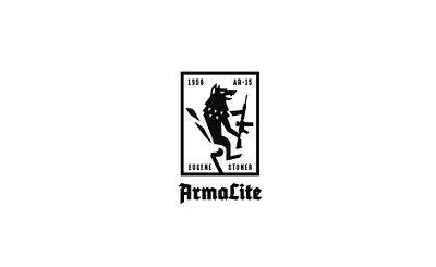 ArmaLite Ar-15 ar 15 armalite assault rifle crest design eugene stoner gun logo m 16 m 4 mark rifle t shirt vector wolf