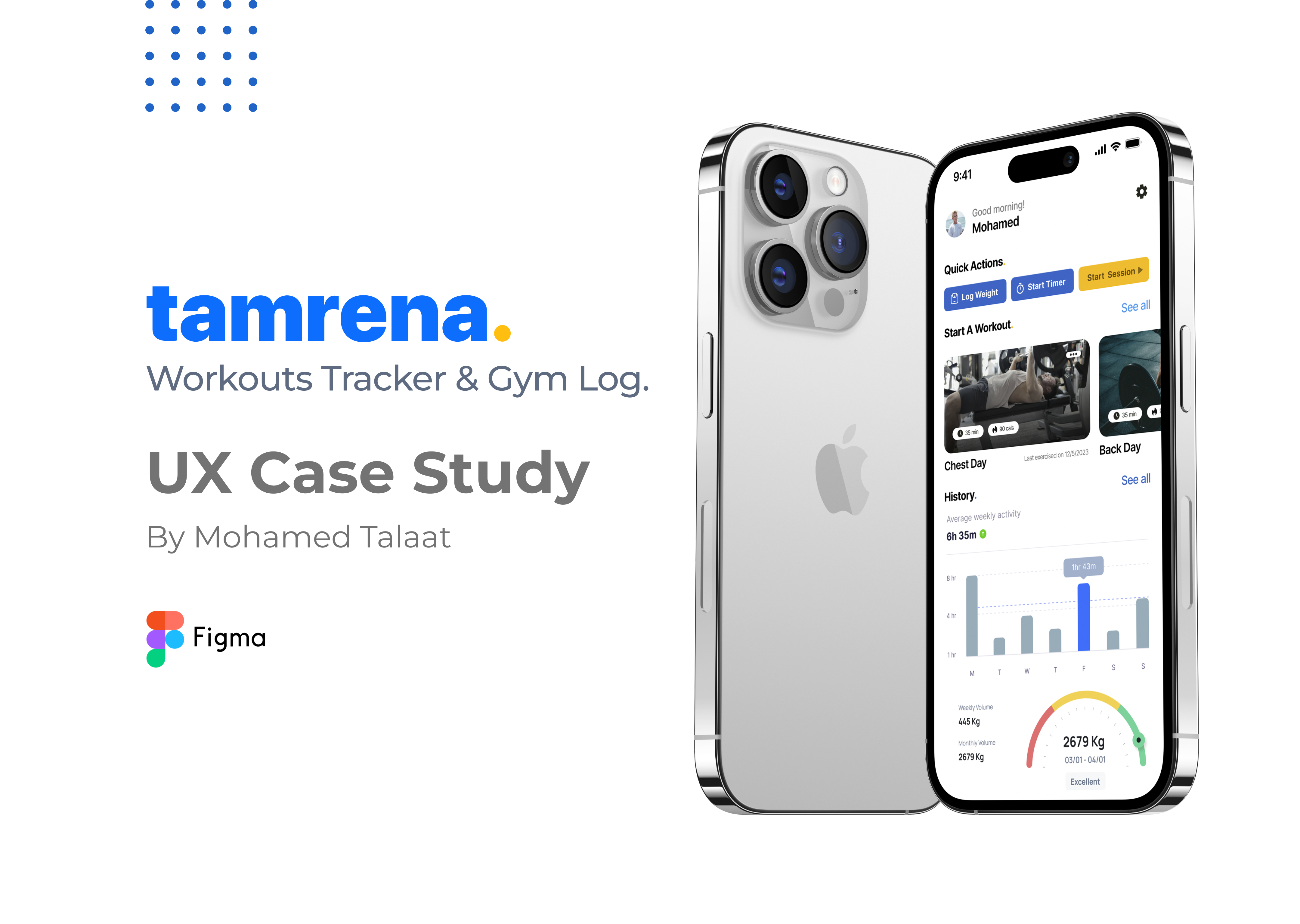 Tamrena | UX Case Study For Fitness Tracker App figma case study fitness app ui fitness mobile app ux fitness ui kit gym app uiux gym application gym tracker app ui ux ux case study workout diary app workout logging app workout tracker and gym log