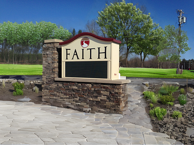 Faith Church Sign branding faith church faith rexford logo design new york signage
