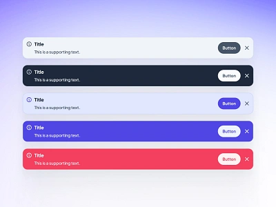 slothUI - World's Laziest Design System - Alerts & Notification alert alert ui button ui clean ui design system figma component figma design system gradient ui interface design lazy ui minimal notification notification interface notification ui purple red slothui ui ui design ui kit