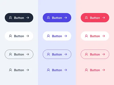 slothUI - World's Laziest Design System - Button Variant State black button component button design button icon button state button ui button variant clean ui design system figma design system figma ui kit interface design minimal button minimal ui purple red slothui soft ui ui design ui kit