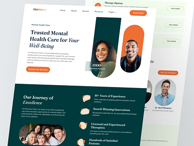 Mental Health Clinic Website Design clinic mentalhealth teraphy ux design