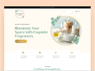 Candle Website Design candle graphic design ui ux web website webui