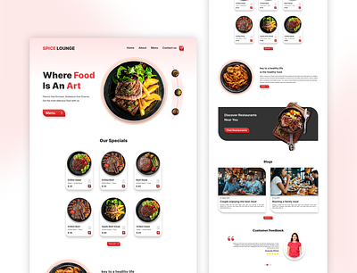 Restaurant/Food website adobe xd branding figma food food website graphic design illustration restaurant restaurant website ui ui design web design website design