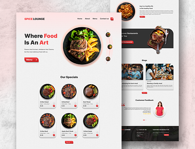 Restaurant/Food website adobe xd branding figma food food website graphic design illustration restaurant restaurant website ui ui design web design website design