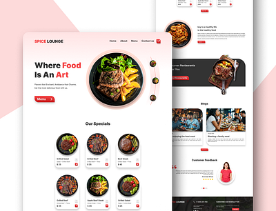 Restaurant/Food website adobe xd branding figma food food website graphic design illustration restaurant restaurant website ui ui design web design website design