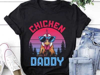 Chicken Daddy T-Shirt Design amazon chicken cloch custom tshirt dad t shirt exclusive t shirt fashion merch by amazon pod t shirt t shirt design t shirt printing t shirts tshirt tshirts typography unique tshirt vintage vintage t shirt