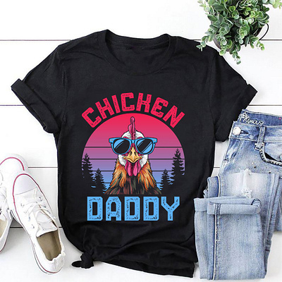 Chicken Daddy T-Shirt Design amazon chicken cloch custom tshirt dad t shirt exclusive t shirt fashion merch by amazon pod t shirt t shirt design t shirt printing t shirts tshirt tshirts typography unique tshirt vintage vintage t shirt