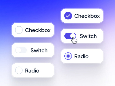 slothUI - World's Laziest Design System - Form Control State UI checkbox ui clean design system figma design system figma ui kit form control form control ui gradient interface design minimal modern purple radio ui slothui soft ui switch ui toggle button ui toggle ui ui design ui kit