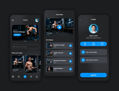 Core Fit adobe xd app design branding exercise figma fitness fitness app graphic design gym gym app mobile app design ui ui design uiux design ux