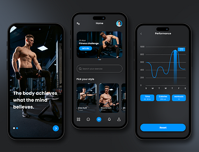 Fitness App Design adobe xd app design branding exercise figma fitness fitness app graphic design gym gym app mobile app design ui ui design uiux design ux
