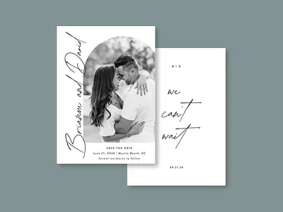 Minimal Arch Save the Date card graphic design photo print print design save the date stationery wedding