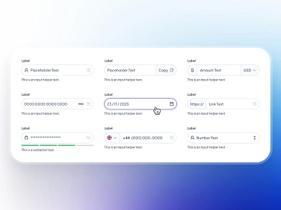 slothUI - World's Laziest Design System - Text Input Variants UI blue clean design system dropdown input figma design system figma ui kit gradient input form ui input form variant input ui inputs interface design minimal number input purple soft text input text input ui ui design ui kit