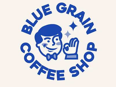 blue Grain - coffee shop design diseño de logo diseño plano illustration logo logo logodesign design logodesign design brand marca tipografía