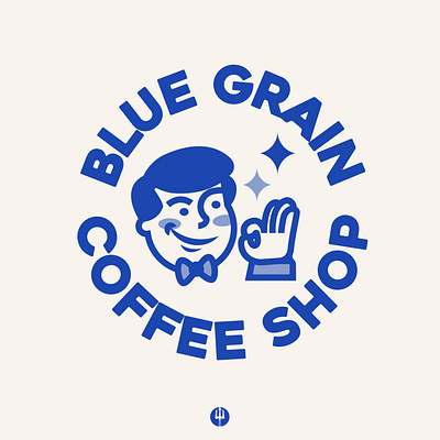 blue Grain - coffee shop design diseño de logo diseño plano illustration logo logo logodesign design logodesign design brand marca tipografía