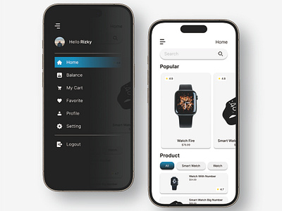 Mobile App - Watch Store UI Design app branding design app design ui graphic design graphixku ui uiux uiux design