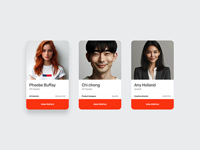 Card profile exploration animation branding cards design system graphic design landing page product design profile ui ui cards user interface ux
