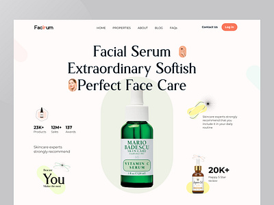 Serum Website cosmetics cosmetics website delisas ecommerce website saas serum serum website ui ux