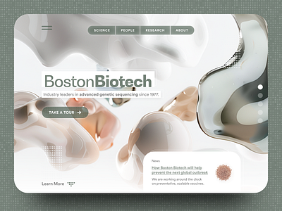 'Boston Biotech' WIP Homepage product design ui ux web design