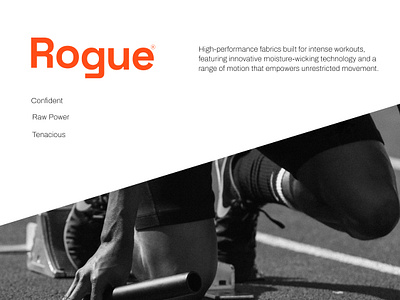 Rogue - Sportswear logo process mens sportswear identity rogue sportswear brand sportswear brand identity sportswear branding