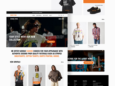 Fashion E-Commerce Landing Page design ui web