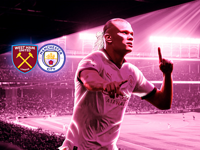 West ham vs Man City official matchday designs ads banner graphic design man city photo manipulation poster soccer matchday design social media post sports thumbnail west ham