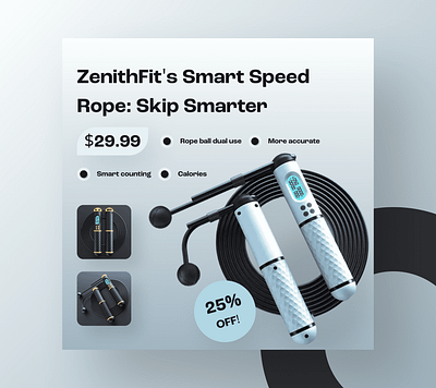 Zenithfit Smart rope post design graphic design ui