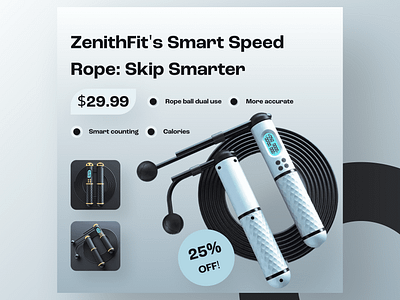 Zenithfit Smart rope post design graphic design ui