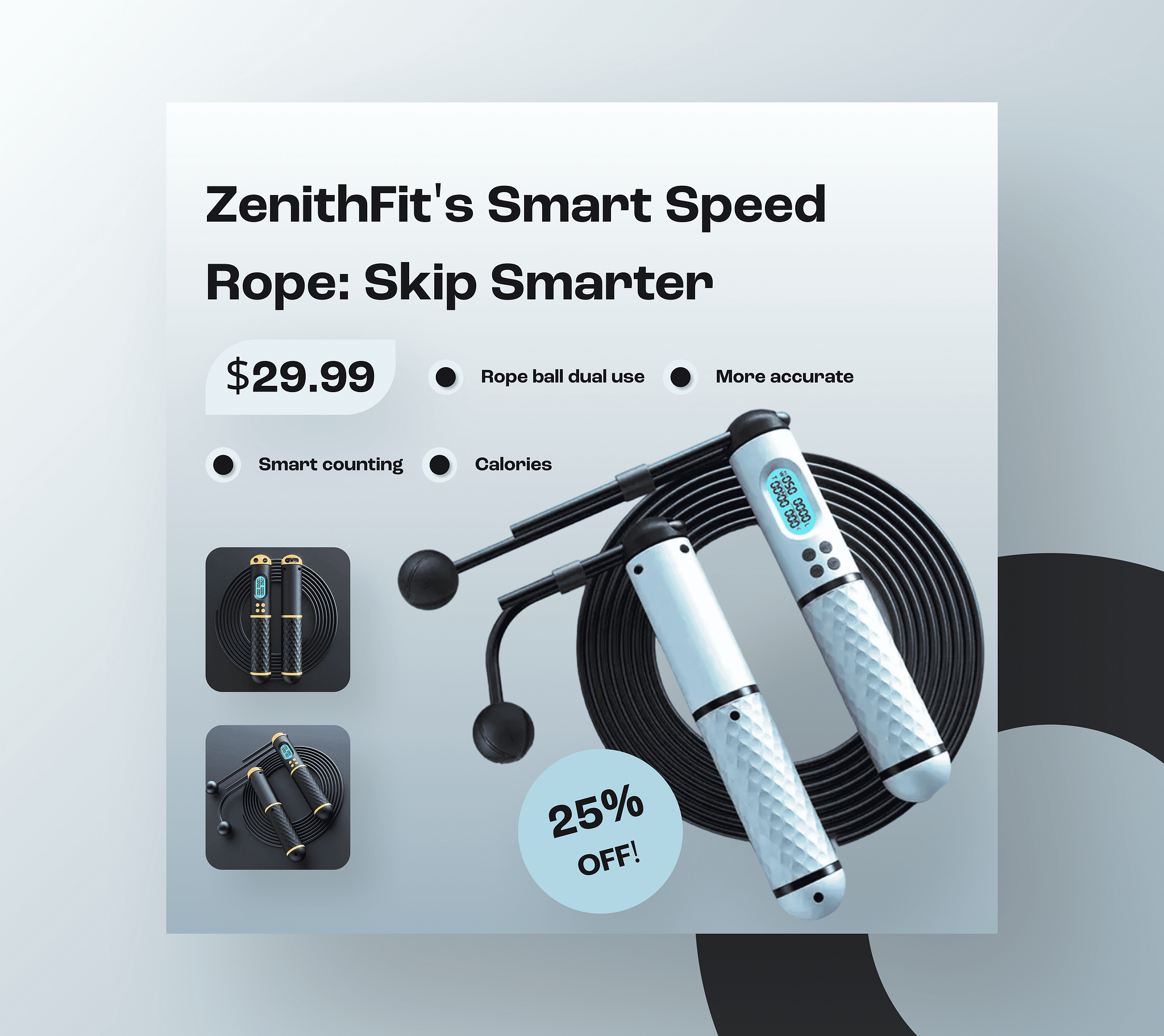 Zenithfit Smart rope post design by Imam Mehedi on Dribbble