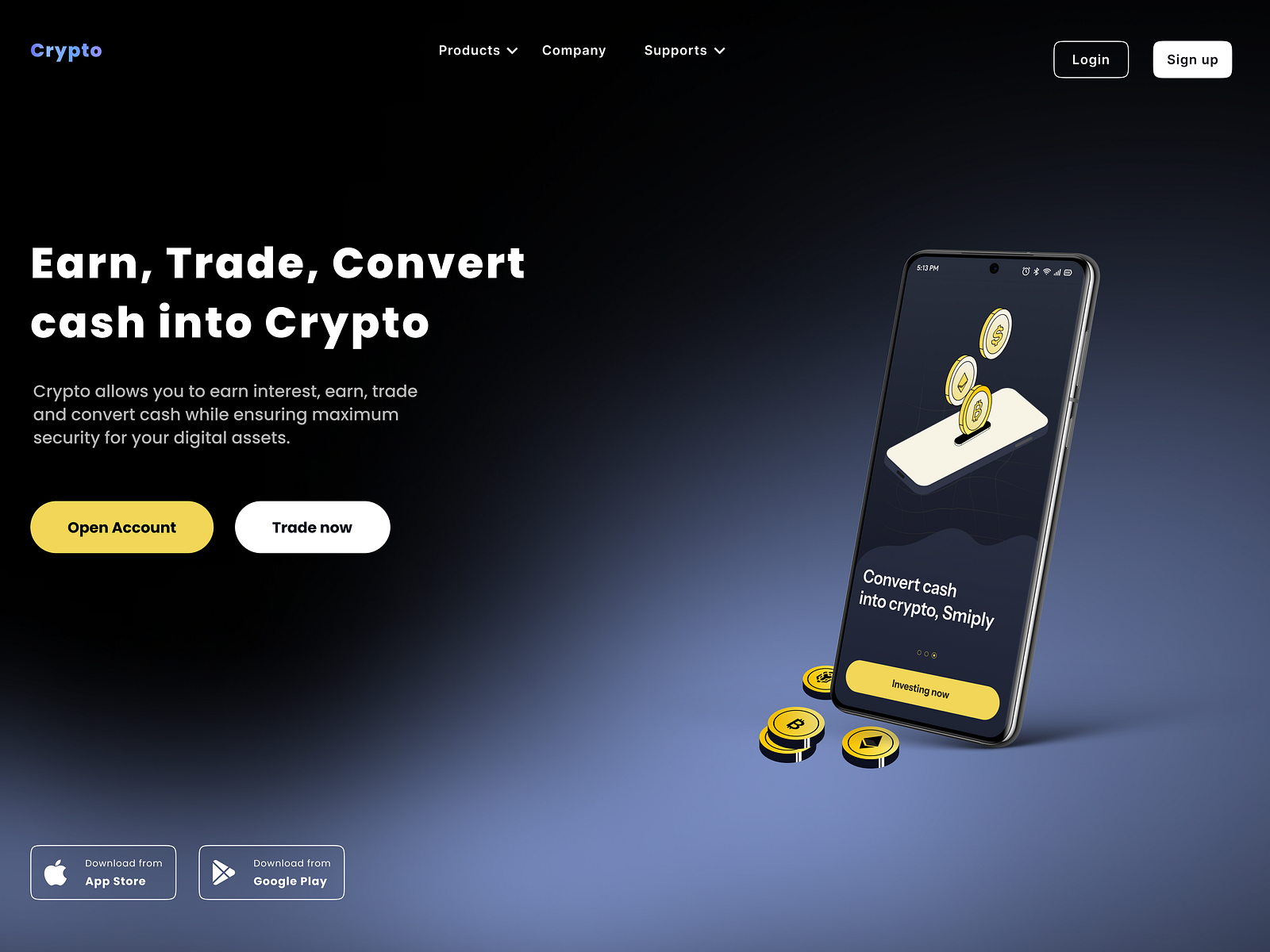Start Trading Crypto by Mojammel Hoque on Dribbble