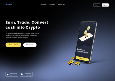 Start Trading Crypto account app bank cash coin crypto currency design fintech interaction design mobile app design trading ui uiux user experience design user interface ux