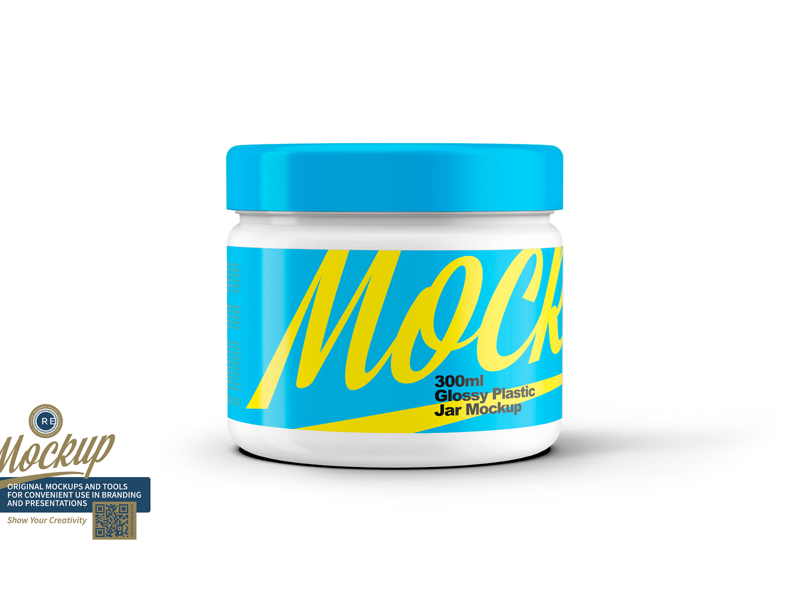 300ml Glossy Plastic Jar Mockup by Reformer Mockup on Dribbble