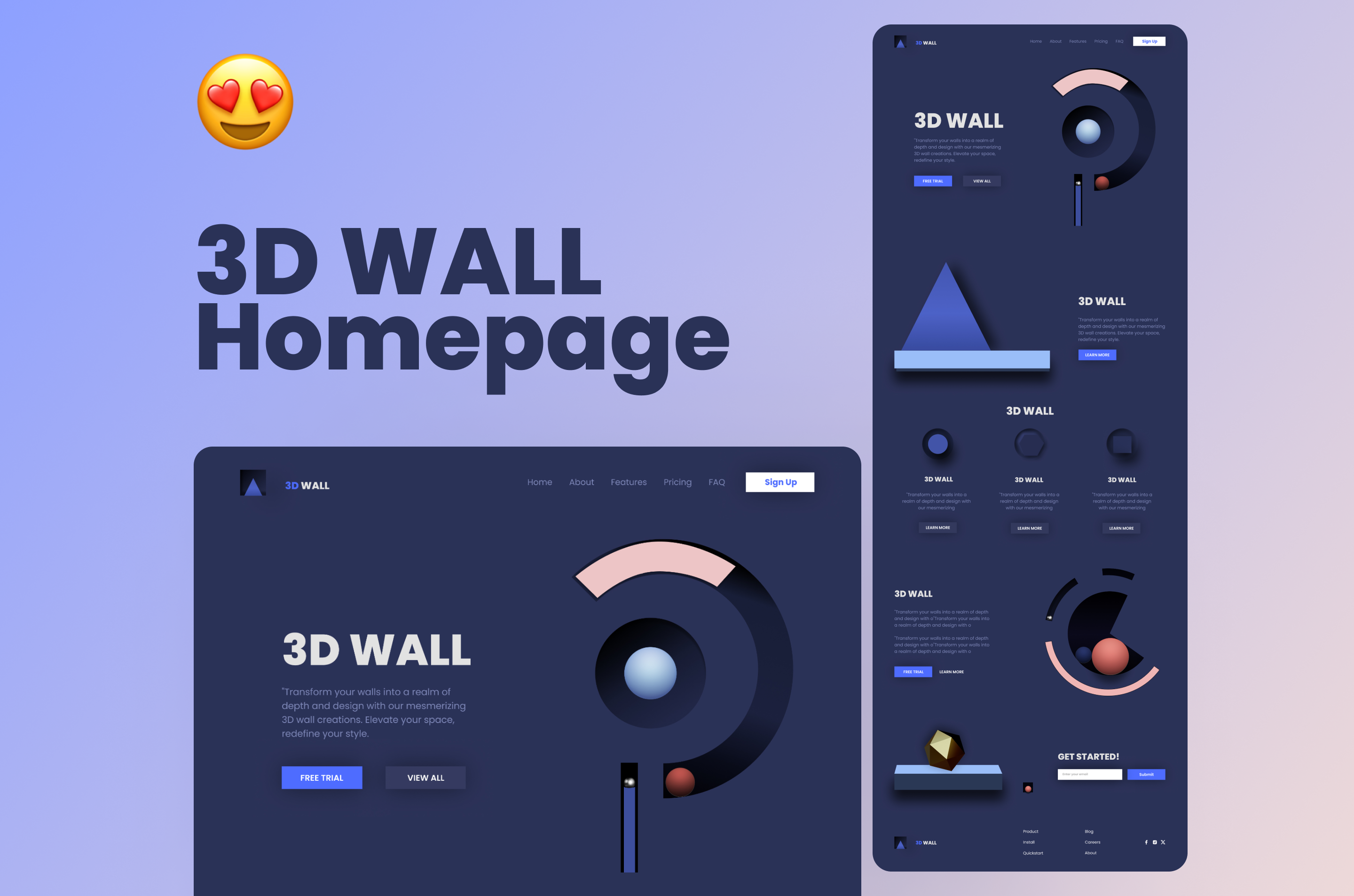 3D Wall Homepage 3d 3d homepage 3d website branding design figma homepage logo mockup ui ui design ui ux ui ux design visual design web web design website website layout design