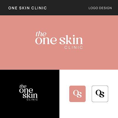 One Skin Clinic Logo Design brand branding design graphic graphic design icon identity illustration logo