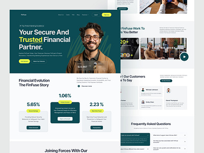 Finance Website Design design finance fintech header landing page modern ui webdesign website